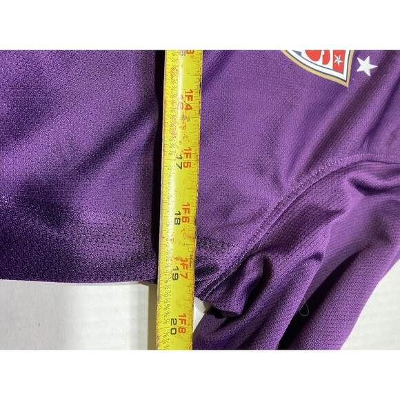 Nike Dri Fit Soccer Jersey Women XL Purple Mesh USA National Team Semi Sheer - Picture 7 of 8